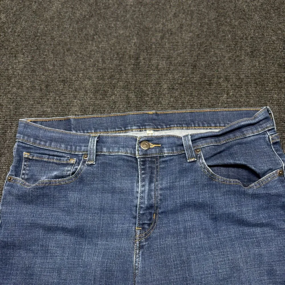 Levi's Womens Denim Capri Jeans Size 33 Medium Wash Cuffed Cropped Red Tab